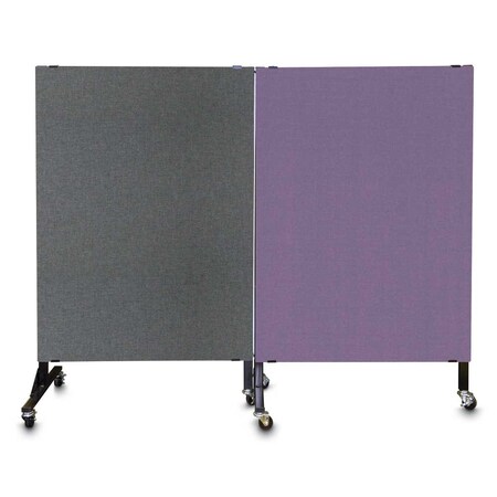 United Visual Products Enclosed Corkboard, 3 Door, 96"x48", 4" Fra UV3420-BLACK-PEARL